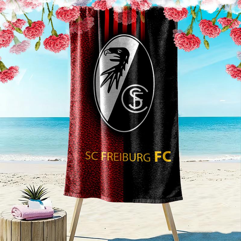 Asciugamano da Spiaggia Stampa SC Freiburg, Asciugamano Grande Morbido ad Asciugatura Rapida per Spiaggia Campeggio Nuoto