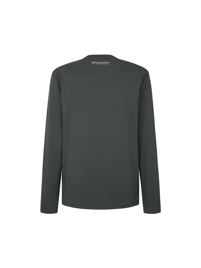 DISCOVERY EXPEDITION Men'S Delta Peak Quick Dry Cut Long Sleeve T-Shirt (D.Grey)