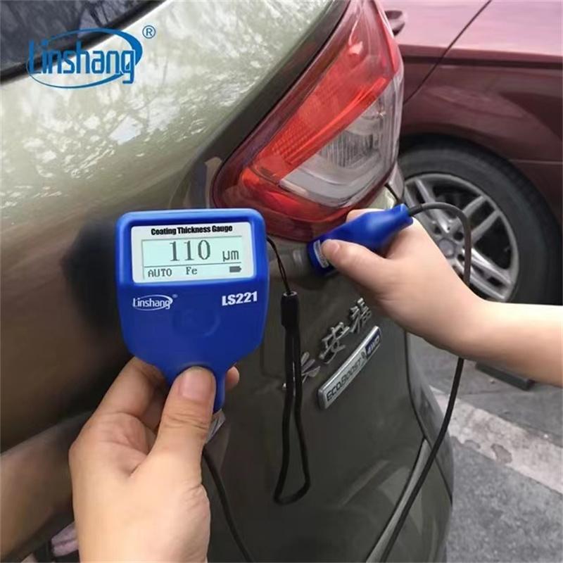 Linshang Non-conductive Dry Film Thickness Gauge Measure Non-magnetic Coatings Painting DFT with External Cable Probe LS221