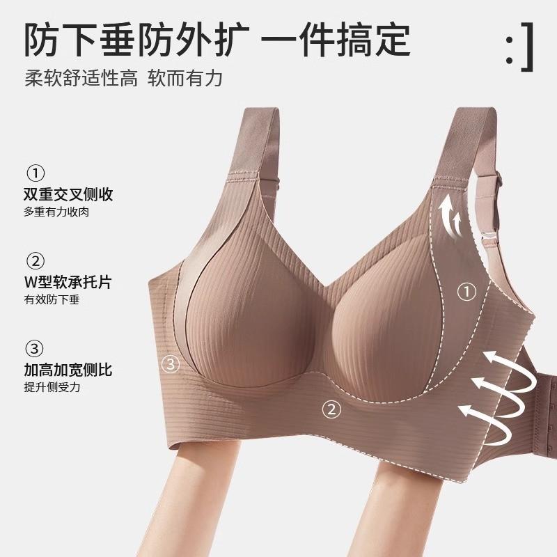 Full Cup Adjustable Underwear Women Big Breasts Small Bra Anti-sagging Large Size Seamless Breasts Ladies Bra Thin