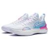 New LiNing YuShuai Retro South Beach Anti Slip Wear Resistant Low Top Basketball Shoes White Blue Pink ABPS031-2