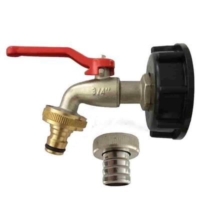 IBC S60 Adapter with 3/4 Inch Tap and Quick Coupling for IBC Tank