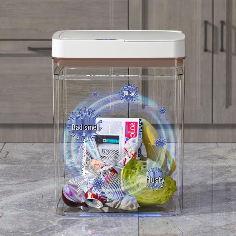 USB Rechargeable Smart Automatic Trash Can for Home - Living Room, Kitchen, Bathroom