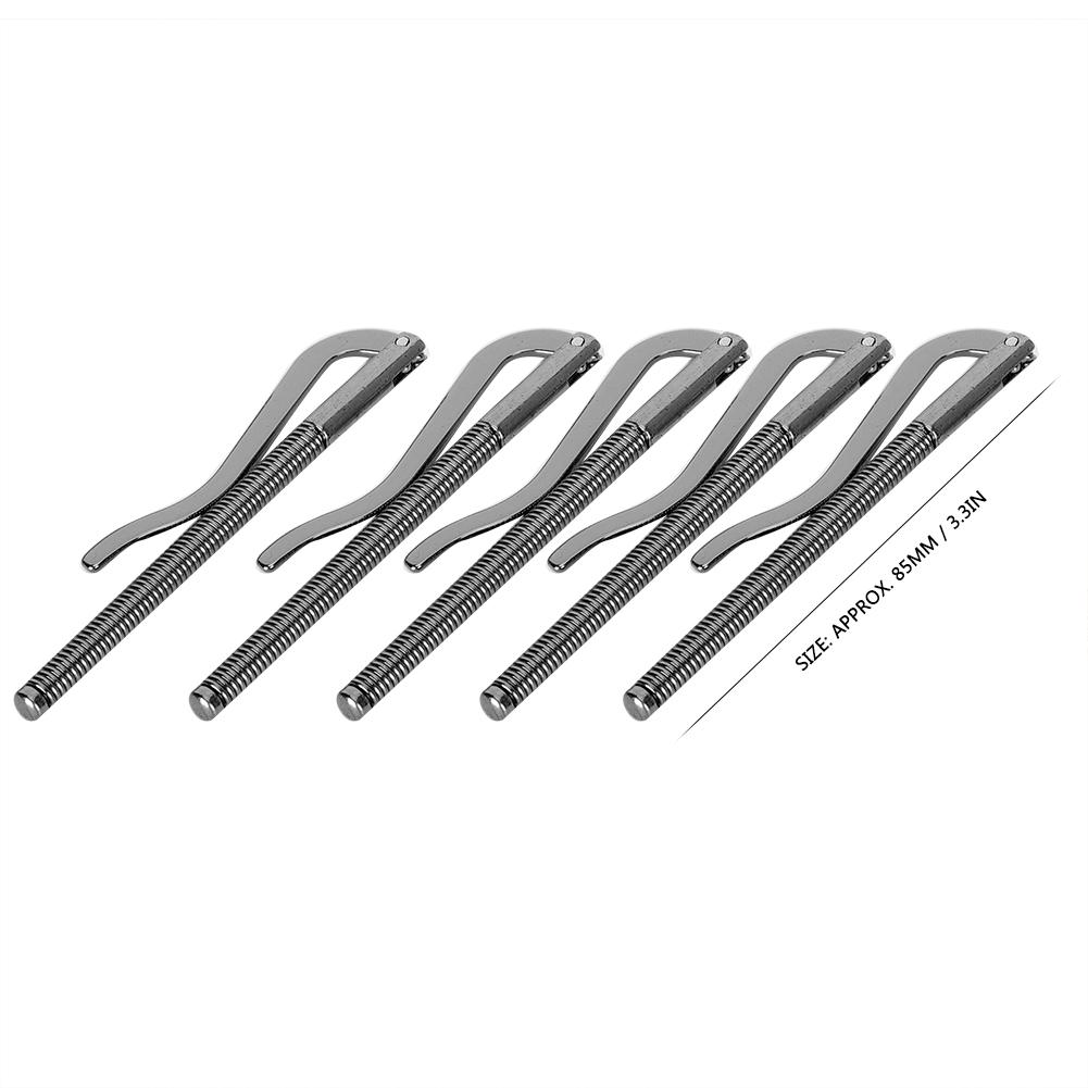 5Pcs Money Cash Clip Electroplated Steel High Hardness Spring 85mm for Leather Wallet