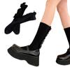 Lolitas Cute Ankle Dress Socks Fuzzy Booties Socks Sweet Ruffle Frilly Crew Socks JK Uniform Loose Socks for Womens