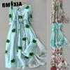 Women's Fashion Summer Spring 3/4 Sleeve Casual Dresses