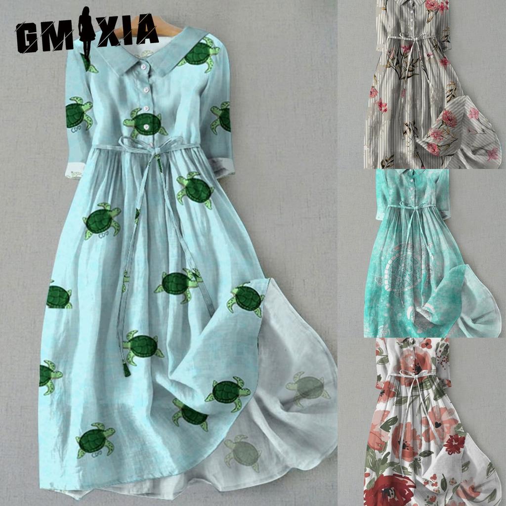 GMXIA Women's Fashion Summer Spring 3/4 Sleeve Casual Dresses