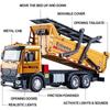 Jucărie cu basculantă la scară 1/24, din metal, turnată sub presiune, cu camion de construcție, cu sunete și lumini simulate, jucărie cu basculantă cu capotă spate care se poate deschide Camioane cu basculantă