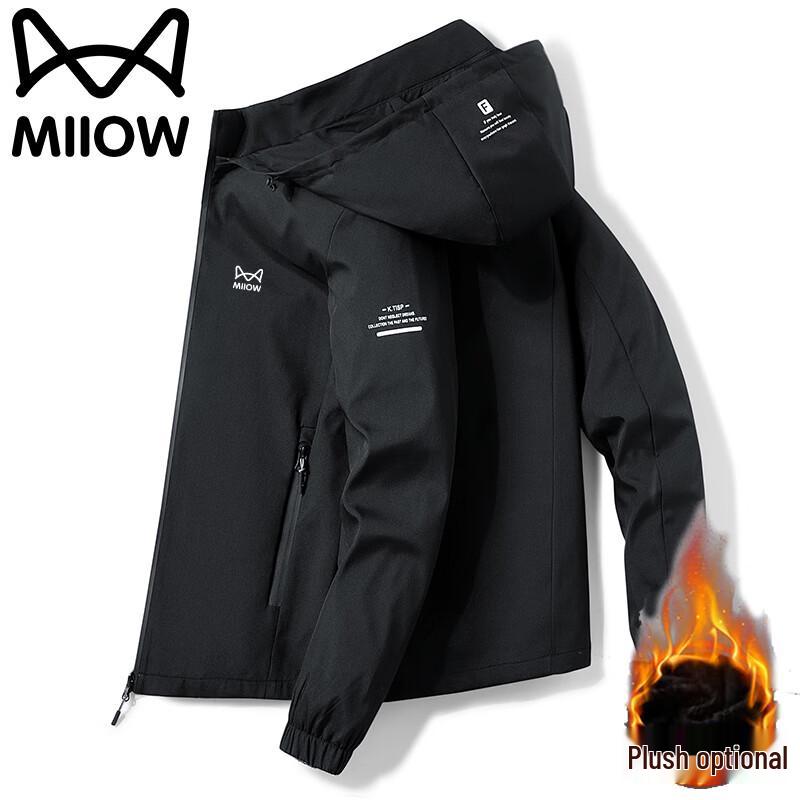 Miiow Men's Hooded Casual Jacket