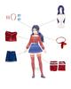 MiSide Mita Cosplay mit Heldin Cosplay Kostüm für Schule und Bühne mit [Ausgezeichnete Qualität] Perücke, Erwachsene, Festivals, Veranstaltungen, (Mita Perücke, L)