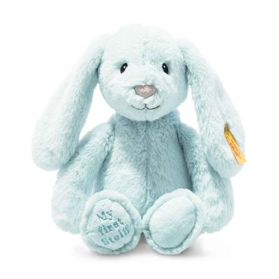 Steiff Cuddly Friends Meu Primeiro Coelho, Azul, 26cm, 242335 [Produto Oficial Japonês]