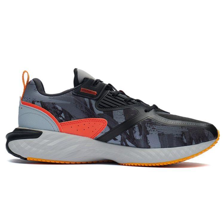 Li Ning Protective Cloud Non-Slip Wear-Resistant Shock Absorbing Low-Top Running Shoes Men sneakers Gray AGLR233-1