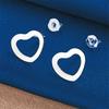 Exquisite 925 Sterling Silver Openwork Heart-Shaped Earrings, Fashionable Women's Party Wedding Gift Accessories