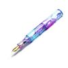 Brush Shop Mini Fountain Pen with Iridium Fine Travel Pocket Short Dropper Ink Bottle Seventy-two Nib, Pen, Size, (Purple/Green)