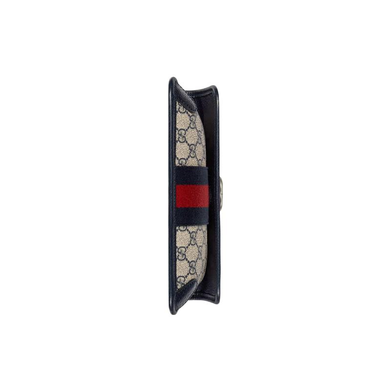 Gucci Fanny Pack Ophidia Distressed Vintage Old Flower Logo Silver Label Red and Blue Webbing Shoulder Crossbody Bag Canvas with Leather Trim Waist