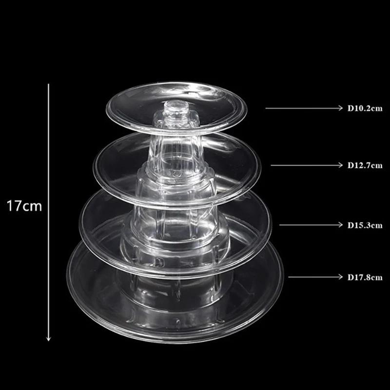 6/4 Tiers Round Macaron Tower Stand Cake Display Rack Cupcake Stand Desserts Display for Baby Shower Wedding Birthday Decoration