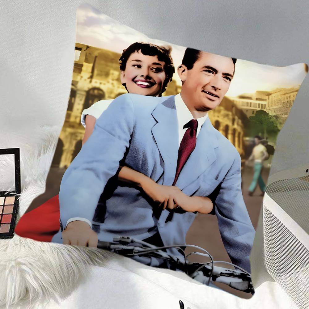 Movie RRoman Holiday Pillow Case Square Pillow Bedroom Sofa Leisure Comfort Cushion Car Home Decoration