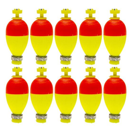 10/16Pcs EPS Foam Fishing Float with Weights Long Casting Lightweight High Visibility Buoyancy Ball Buoy Bobber Float Saltwater Freshwater