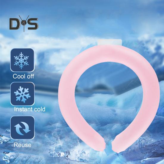 Sommer-Halskühlschlauch, tragbarer Halskühler, leichter, wiederverwendbarer Eiskältering, Outdoor-Prävention von Hitzschlag, tragbares Halswickelhalsband