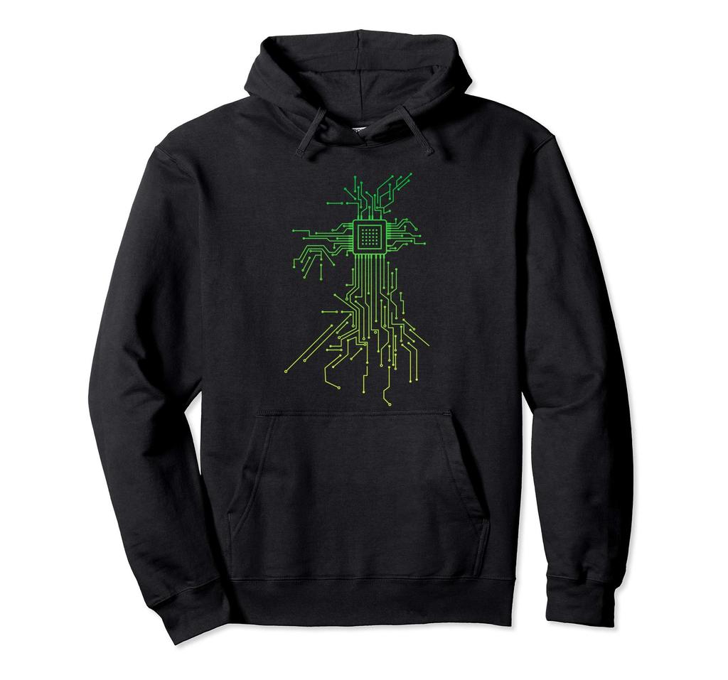 PCB Board Layout CPU Heart Computer Administrator Geek Hoodie
