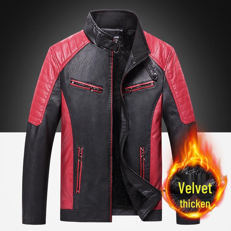 

Чоловіча повсякденна вінтажна шкіряна куртка-печворк 2025 - Весняно-осіння мотоциклетна мода 4XL