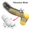 Vibrator Reusable Penis Sleeve Flexible Glans Penis Enlarger Extender Delay Ejaculation Cock Ring Adult Sex Toys for Men Couples