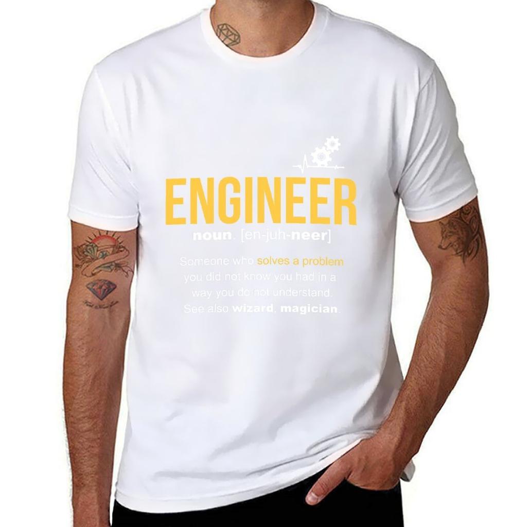 Engineer Definition Funny Gift TShirt Casual Daily Wear Short Sleeve Top