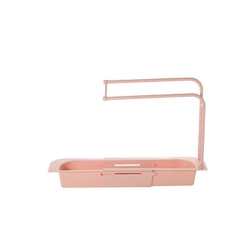 Teleskopowy zlew półka ociekacz Rack Organizer do kuchni mydło uchwyt na gąbkę wieszak na ręczniki przechowywanie organizator kosz gadżety akcesoria
