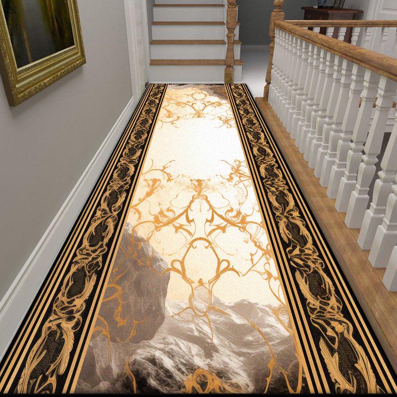 Modern Senior Home Corridor Decoration Carpet Lint-free Large Size Hall Long Rug Soft Hotel Hallway Non-slip Mat Easy Cleaning