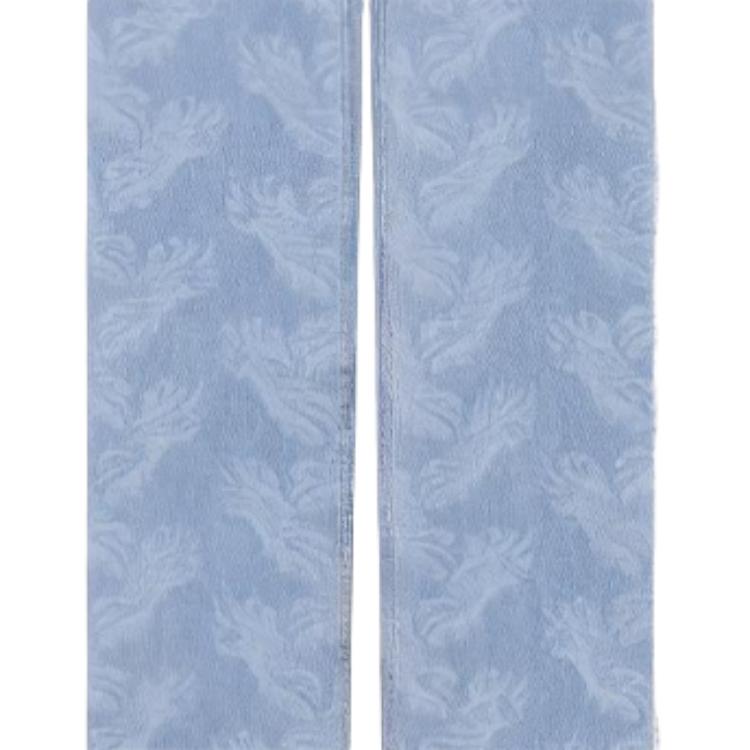 WE11DONE All Over Print Casual Pants Men bottoms Blue WD-DP3-21-320-M-BL