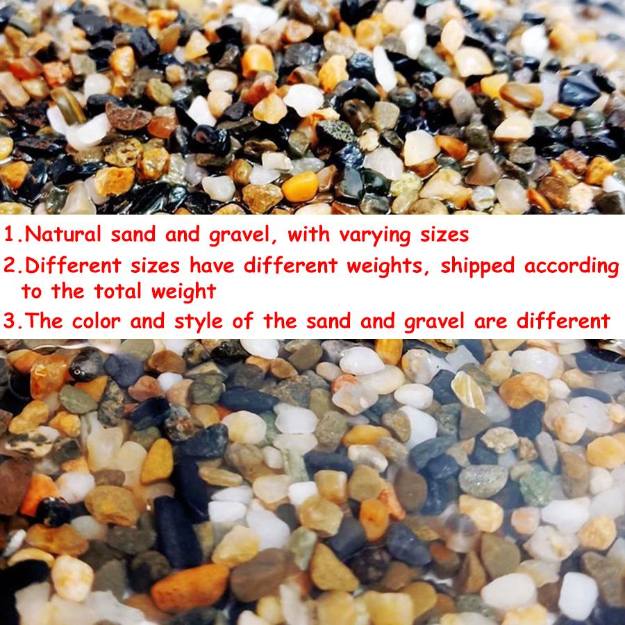 300g 0.2-0.5mm Natural Color Fish Tank Bottom Sand Fish Tank Flowerpot Landscape Stone Aquariums Horticultural Decorative Gravel