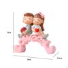 Couple Statues Present Scene Layout Props Figurines for Coffee Table Bedroom Valentine'S Day