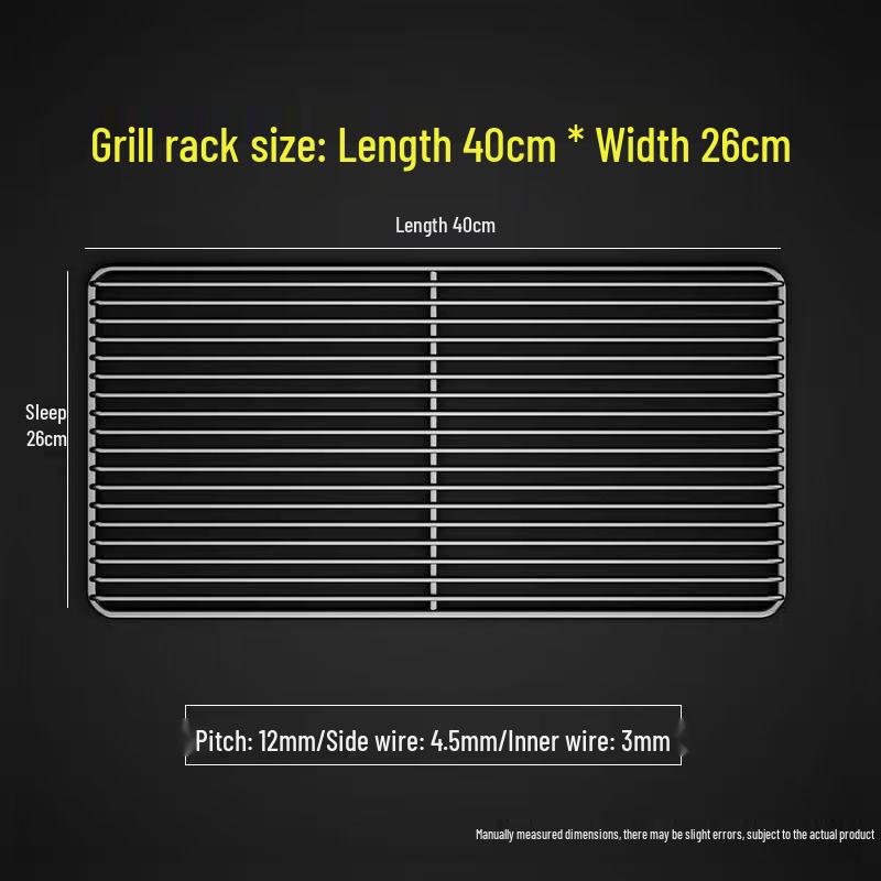 Rectangular 304 Stainless Steel BBQ Grill Net with Legs – Ideal for Draining Water & Oil, Oven Drying & Baking.