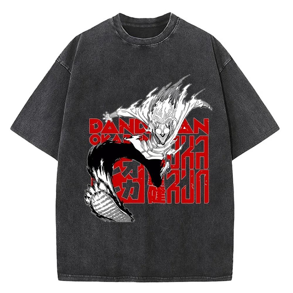 Dandadan Ayase Momo & Takakura Ken Death Metal Vintage Washed Anime T-Shirt, Unisex Supernatural Manga Fan Streetwear Tee, 100% Cotton Casual Short