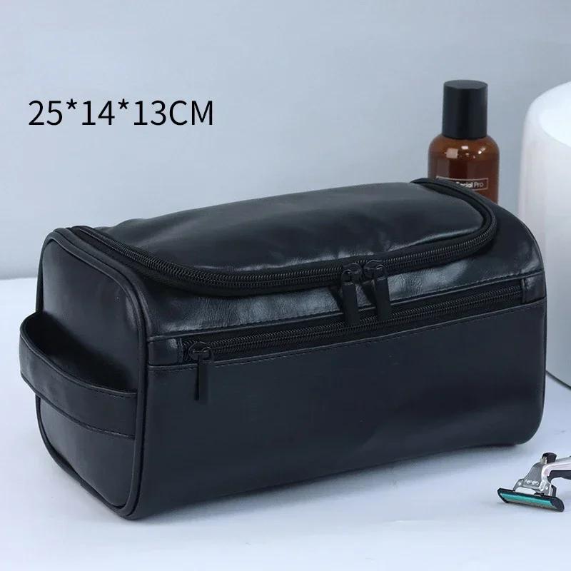 Men Vintage Luxury Toiletry Bag Travel Necessary Business Cosmetic Makeup Cases Male Hanging Storage Wash Bags Portable