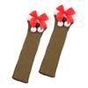 Sweet Breathable Christmas Bow Stockings Leg Socks Thick Cuffs Warm Foot Cover Socks Elastic Y2K Boot Socks Girls Lady