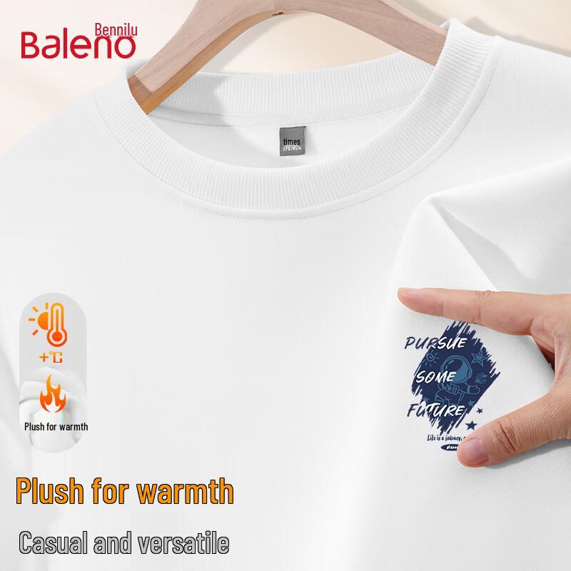 

Baleno Men s Loose Fit Fleece Lined Crewneck Sweatshirt 3XL