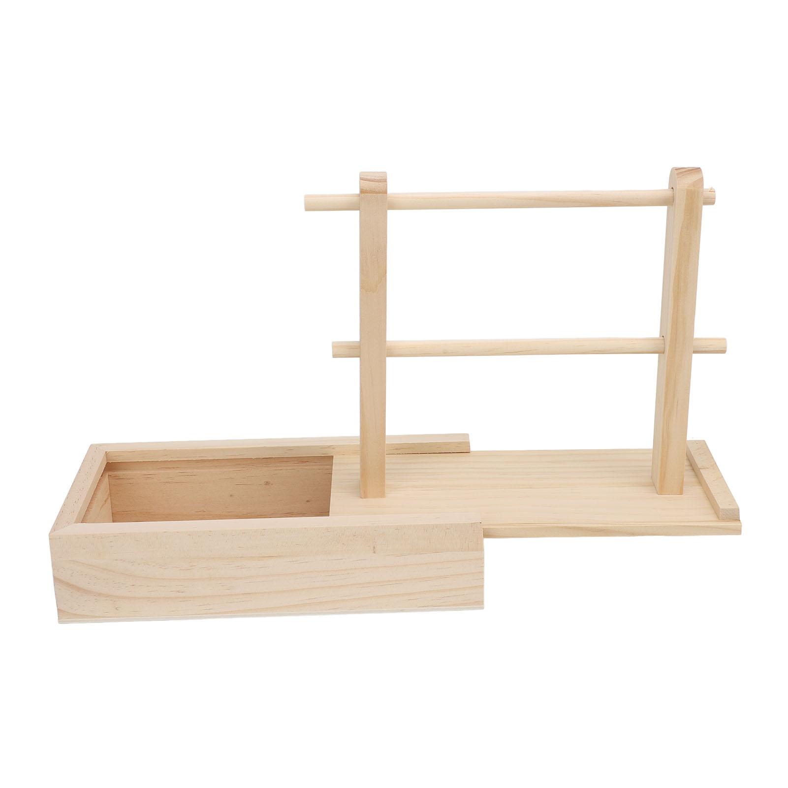 

Деревянная стойка для хранения пряжи, двухслойная, переносная, нескользящая, держатель для пряжи для вязания крючком с ящиком для хранения