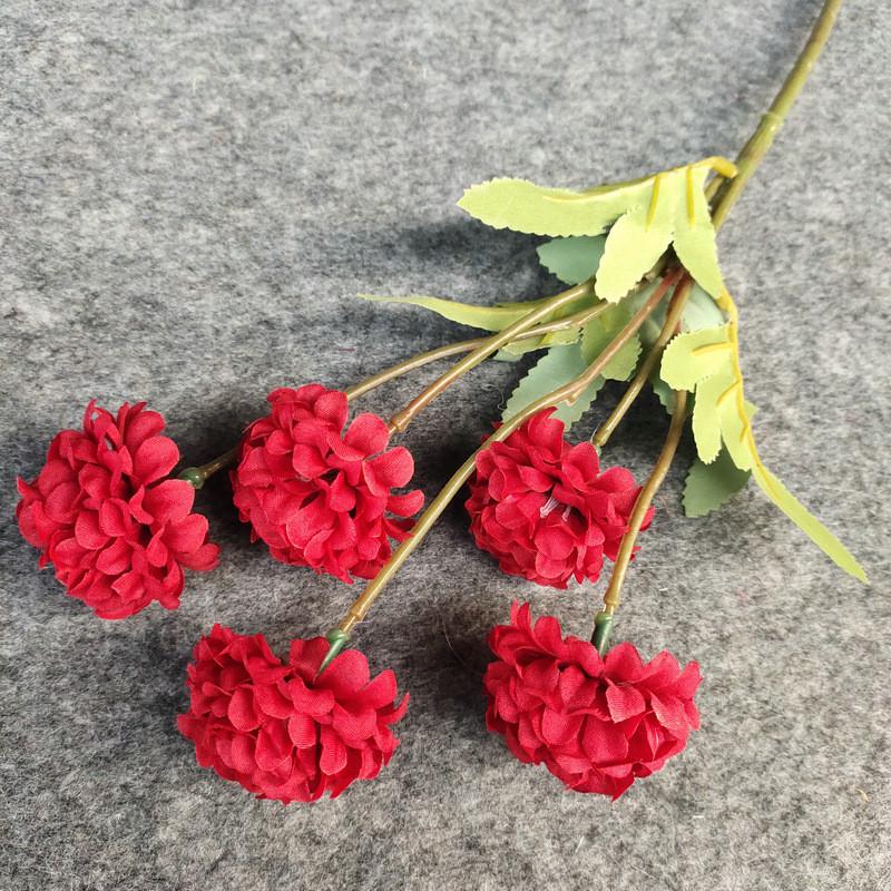 Morifolium Dendranthema Artificial 5 Heads Wedding Photography Props Home Decor
