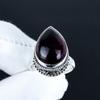 Prsten s drahokamem černý onyx, šperk ze sterlingového stříbra 925, ručně vyrobený prsten, výrazný stříbrný prsten s černým onyxem, dárky k narozeninám k Novému roku