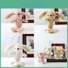  Porte-clés Lapin en Peluche Adorable Poupée Lapin en Fourrure d'Ours Douce Pour Sac à Dos Filles
