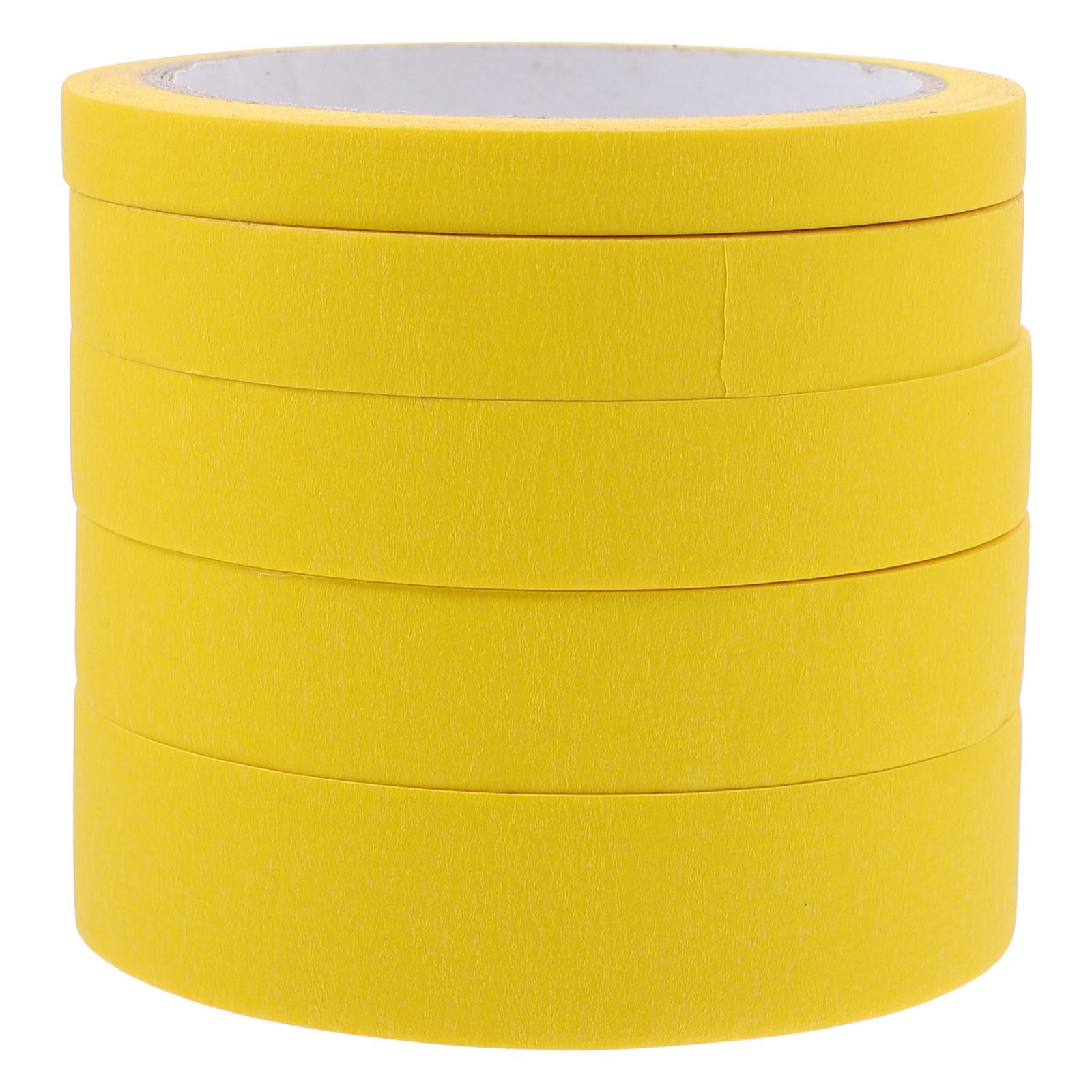 

5 Rolls Self-Adhesive Art Paper Masking Tape for Painting Cars Furniture Walls Temperature Resistant No Sticky Residue China Mainland