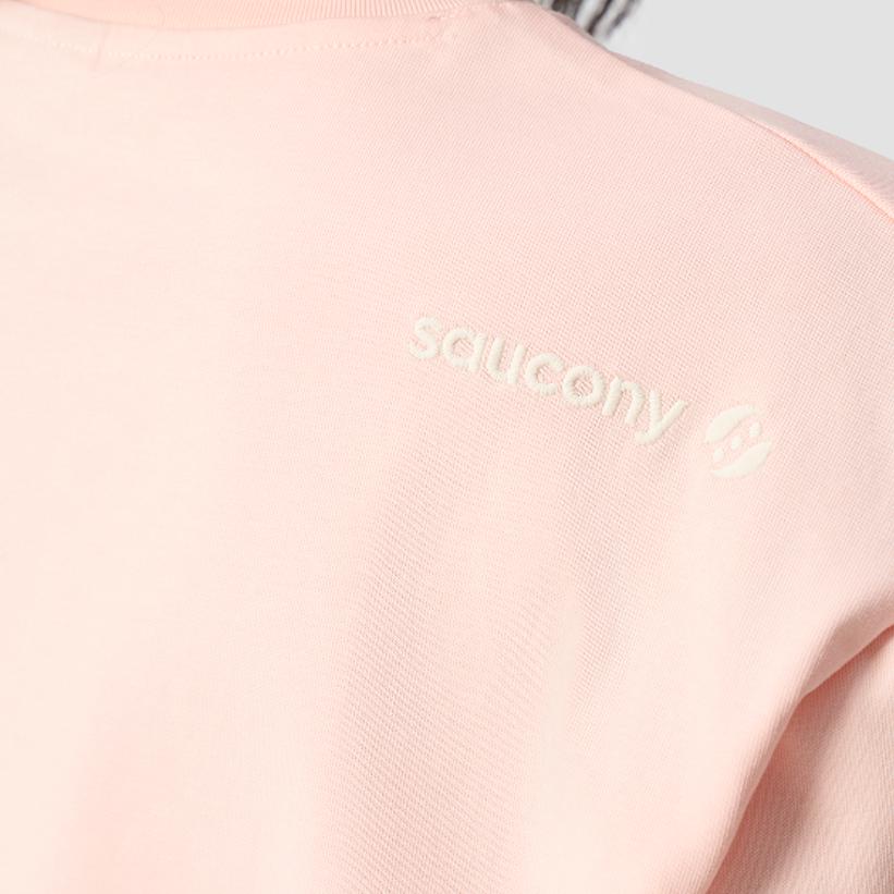 Saucony Og Round Neck Pullover Simple Short Sleeve Drop Shoulder T-Shirt Women T-Shirt SA1269ST21G-PK053