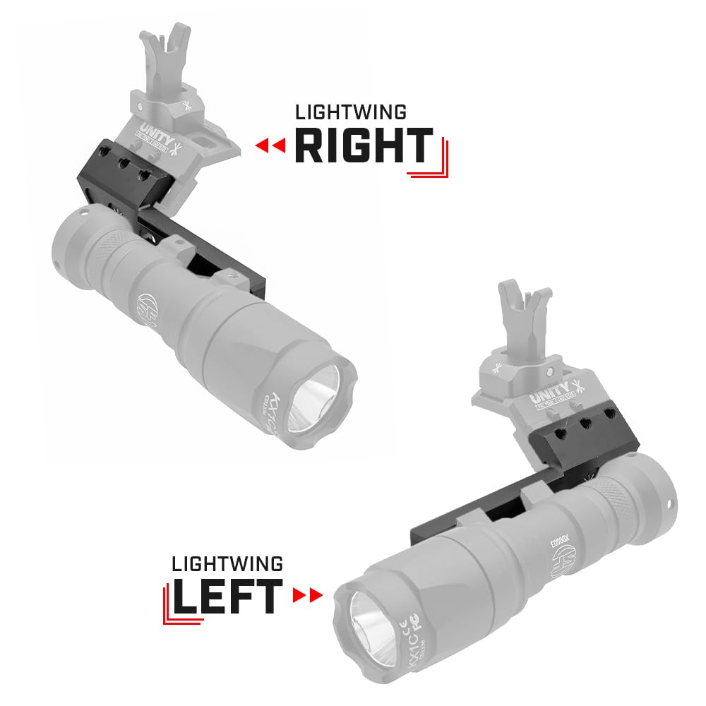 Ryohin Takehin UNITY-type FUSION MICRO HUB Dedicated Offset Light Mount Replica Left Offset Black (LightWing Adapter Left)