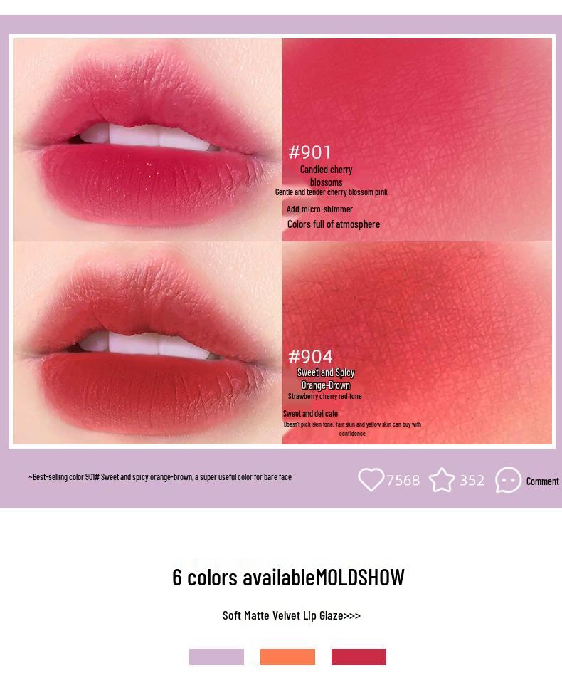 Pink Diamond Velvet Matte Lip Glaze - Feuchtigkeitsspendend, Aufhellend, Erfrischend, Langanhaltend, Nicht klebrig, Budgetfreundliche Lippenfarbe.