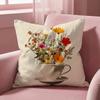 Painting Cup of Flowers Cushion Cover Multi-Scene Pillow Cover for Home & Car - Reversible, Soft & Durable for Daily Use