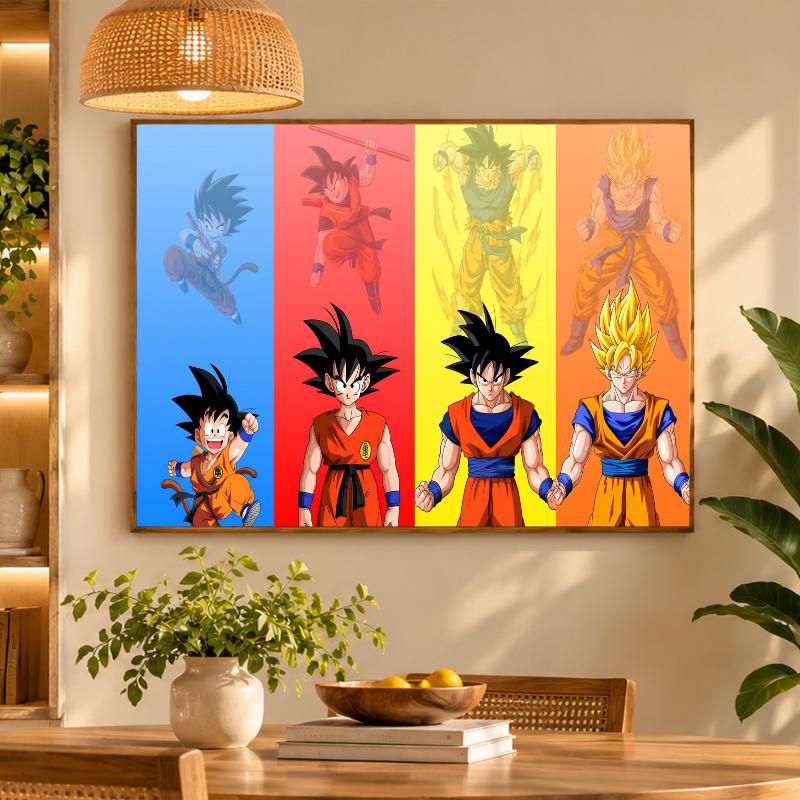 5D Diamond Painting Dragon Ball Goku DIY Full Drill Diamond Art Kit Home Decoration