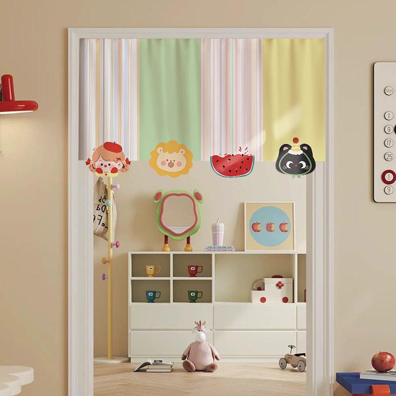 Short Door Curtain Irregular Door Window Curtains Short Curtain Cabinet Wardrobe Dust-proof Cover Home Kitchen Supplies