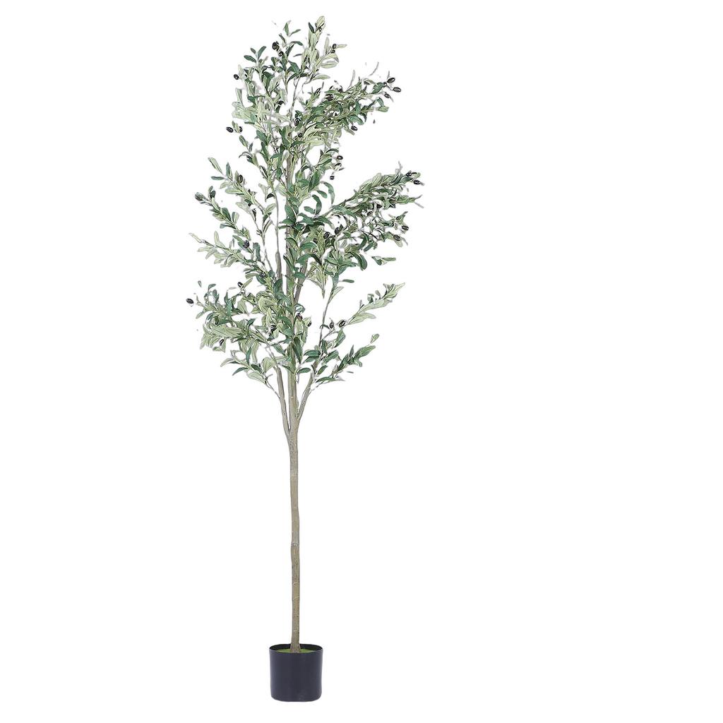 Artificial Olive Tree with Realistic Leaves Fruits Tall Faux Olive Tree for Home Office Decoration 6.89 Ft