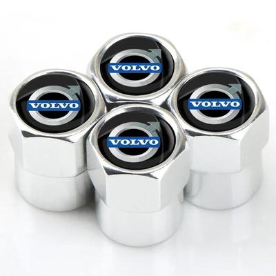 4 Piezas/Set Tapones Metálicos para Válvulas de Neumáticos de Rueda de Coche para Volvo XC90 S60 V40 XC60 S80 S40 V70 V50 S90 T6 V60 V90 XC40